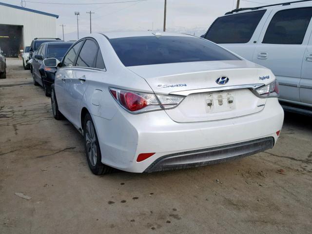 KMHEC4A44DA097768 - 2013 HYUNDAI SONATA HYB WHITE photo 3