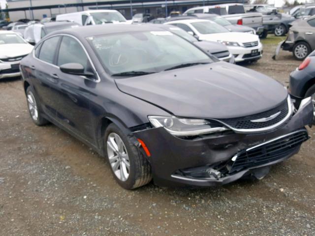 1C3CCCAB6FN725706 - 2015 CHRYSLER 200 LIMITE CHARCOAL photo 1