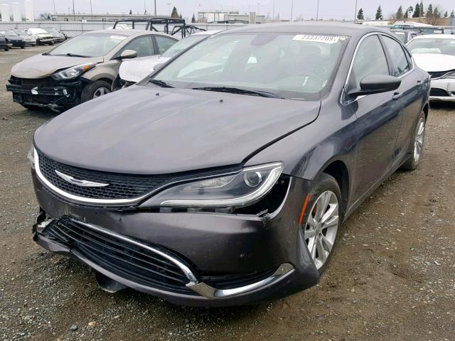 1C3CCCAB6FN725706 - 2015 CHRYSLER 200 LIMITE CHARCOAL photo 2