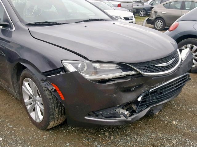 1C3CCCAB6FN725706 - 2015 CHRYSLER 200 LIMITE CHARCOAL photo 9