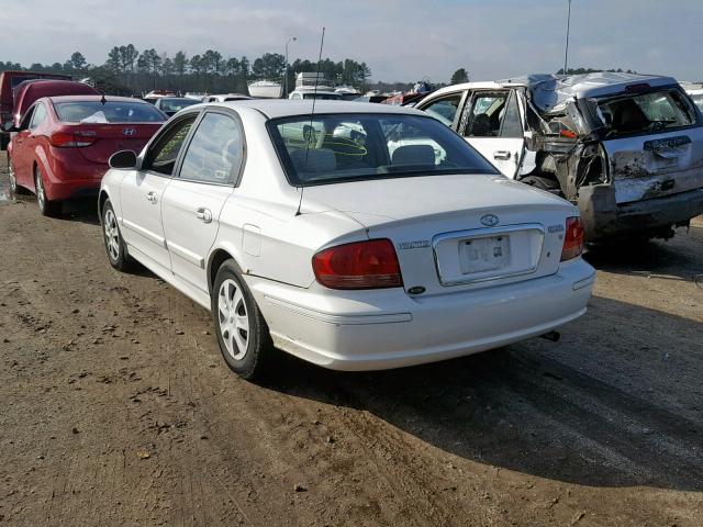 KMHWF25H73A869885 - 2003 HYUNDAI SONATA GL WHITE photo 3