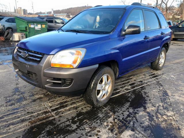 KNDJF724577389148 - 2007 KIA SPORTAGE L BLUE photo 4