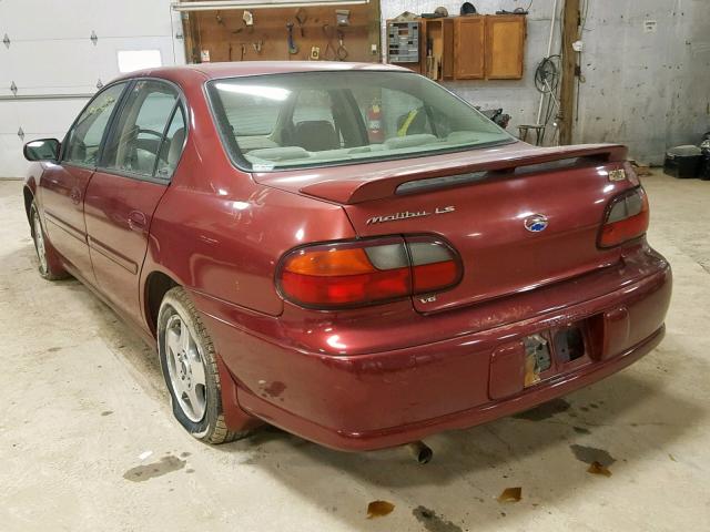 1G1NE52J82M597090 - 2002 CHEVROLET MALIBU LS 栗色 照片 3