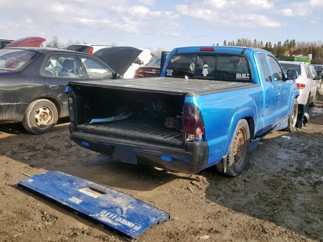 5TETU22N16Z157924 - 2006 TOYOTA TACOMA X-R BLUE photo 4