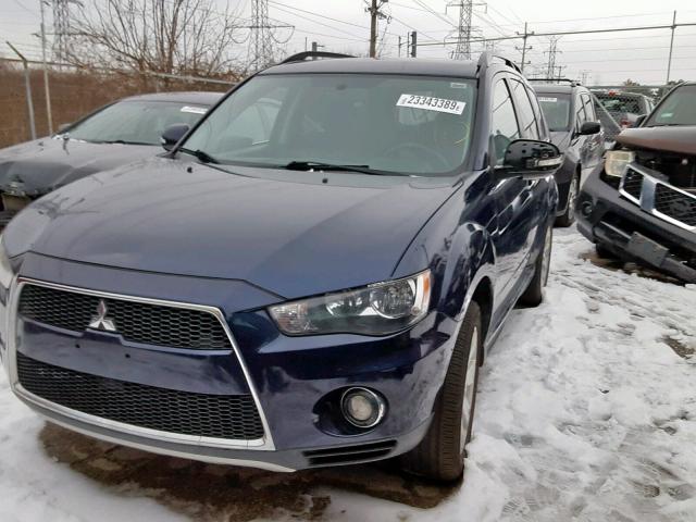 JA4JT3AW9BU023797 - 2011 MITSUBISHI OUTLANDER BLUE photo 2