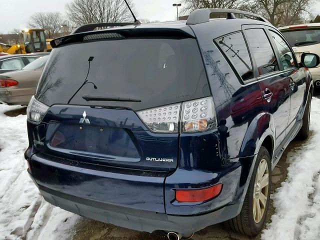 JA4JT3AW9BU023797 - 2011 MITSUBISHI OUTLANDER BLUE photo 4