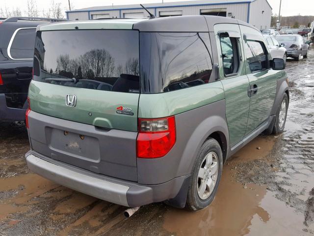 5J6YH28533L034910 - 2003 HONDA ELEMENT EX GREEN photo 4