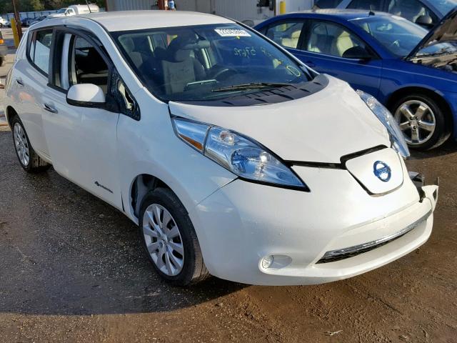 1N4AZ0CP3FC327072 - 2015 NISSAN LEAF S WHITE photo 1