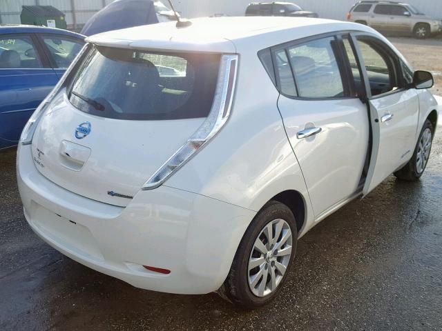 1N4AZ0CP3FC327072 - 2015 NISSAN LEAF S WHITE photo 4