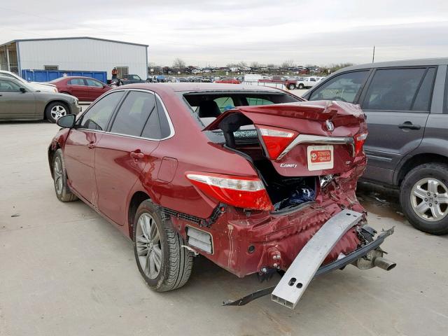 4T1BF1FK1FU935921 - 2015 TOYOTA CAMRY LE RED photo 3