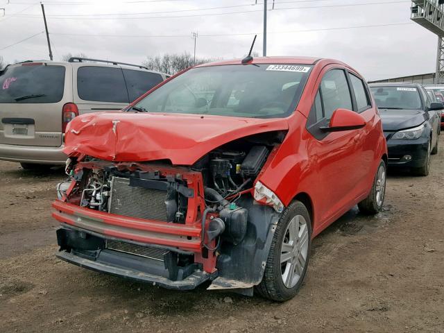 KL8CA6S93EC440320 - 2014 CHEVROLET SPARK LS RED photo 2