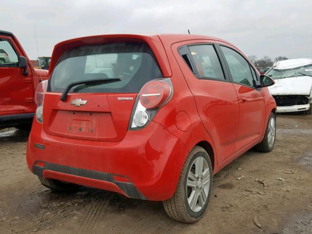 KL8CA6S93EC440320 - 2014 CHEVROLET SPARK LS RED photo 4