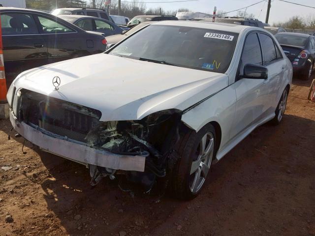 WDDHF8HB6AA254089 - 2010 MERCEDES-BENZ E 350 4MAT WHITE photo 2