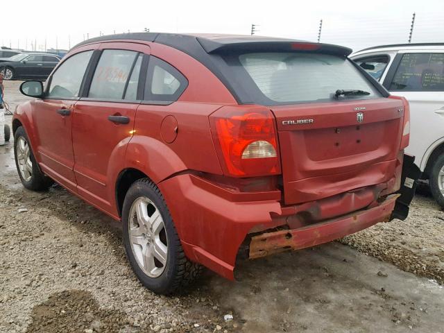 1B3HB48B87D352936 - 2007 DODGE CALIBER SX RED photo 3