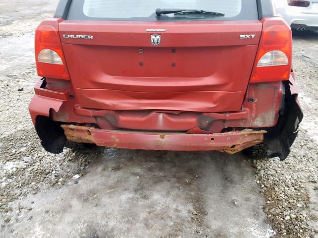 1B3HB48B87D352936 - 2007 DODGE CALIBER SX RED photo 9