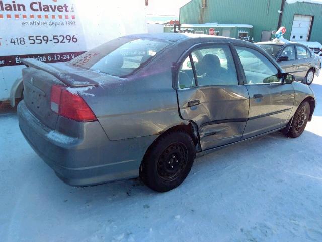 2HGES16145H033237 - 2005 HONDA CIVIC DX GRAY photo 4