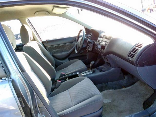 2HGES16145H033237 - 2005 HONDA CIVIC DX GRAY photo 5