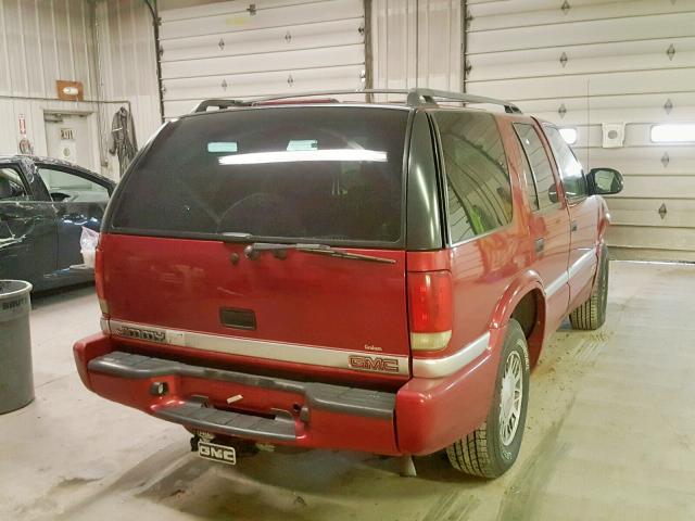 1GKDT13W2Y2301162 - 2000 GMC JIMMY / EN RED photo 4