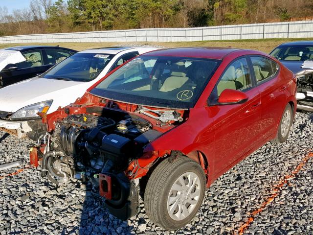 5NPD74LF2HH039112 - 2017 HYUNDAI ELANTRA SE RED photo 2