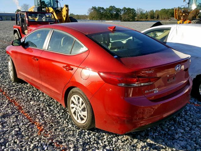 5NPD74LF2HH039112 - 2017 HYUNDAI ELANTRA SE RED photo 3