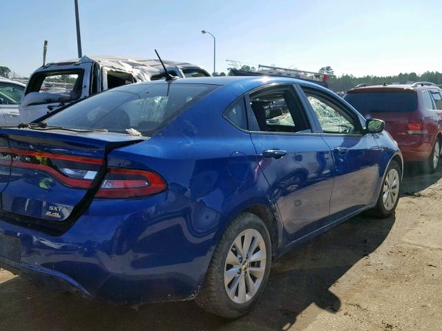 1C3CDFBB3ED822198 - 2014 DODGE DART SXT BLUE photo 4