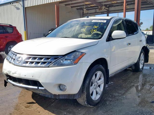 JN8AZ08T26W413167 - 2006 NISSAN MURANO WHITE photo 2