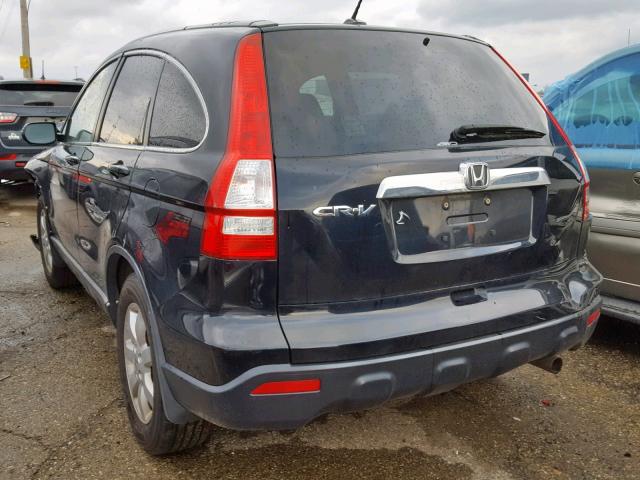 5J6RE48718L031912 - 2008 HONDA CR-V EXL BLACK photo 3