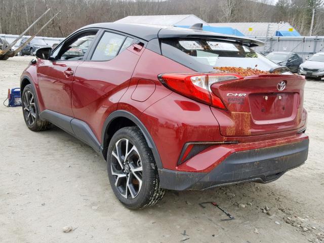 NMTKHMBX0KR070079 - 2019 TOYOTA C-HR XLE RED photo 3