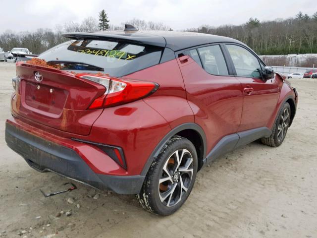 NMTKHMBX0KR070079 - 2019 TOYOTA C-HR XLE RED photo 4