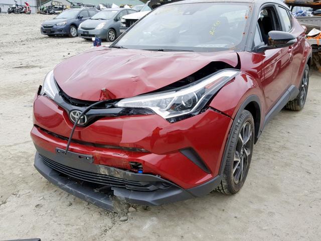 NMTKHMBX0KR070079 - 2019 TOYOTA C-HR XLE RED photo 9