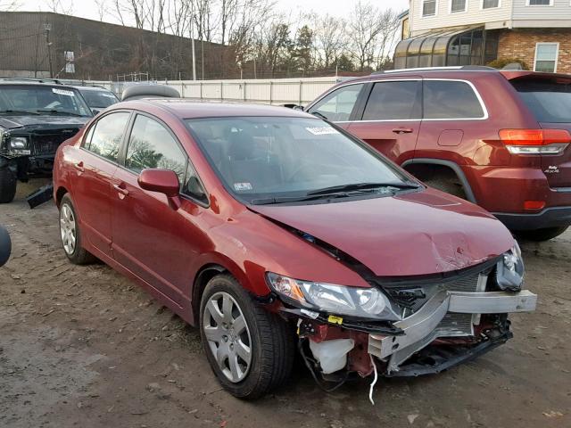 2HGFA1F58BH524318 - 2011 HONDA CIVIC LX MAROON photo 1