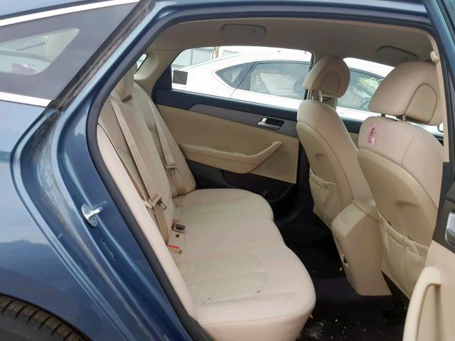 5NPE24AF1GH390839 - 2016 HYUNDAI SONATA SE BLUE photo 6