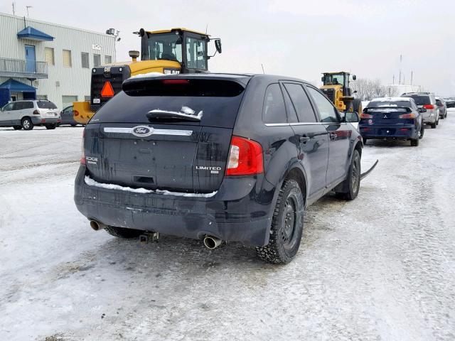 2FMDK4KC3DBA15313 - 2013 FORD EDGE LIMIT BLACK photo 4