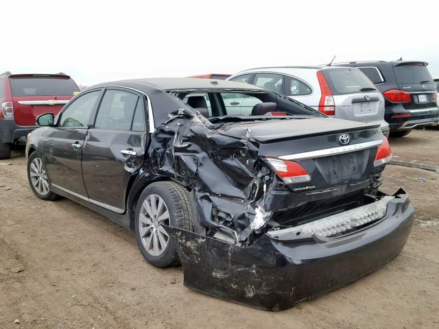 4T1BK3DBXBU406889 - 2011 TOYOTA AVALON BAS BLACK photo 3