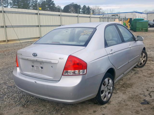 KNAFE221295627289 - 2009 KIA SPECTRA EX SILVER photo 4