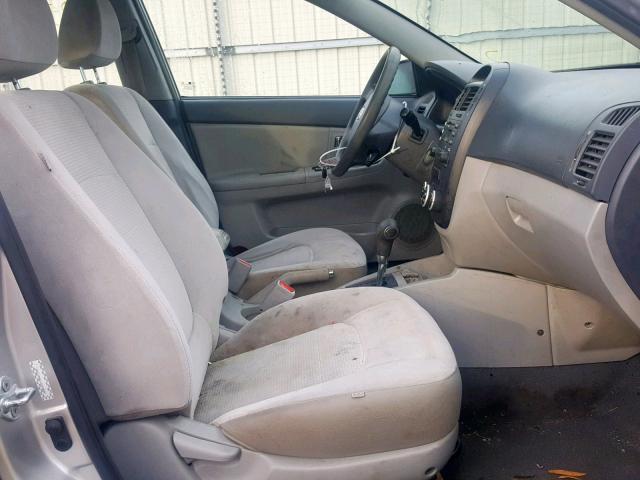 KNAFE221295627289 - 2009 KIA SPECTRA EX SILVER photo 5