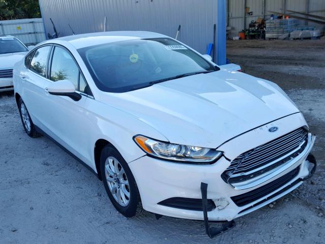 3FA6P0G74GR323380 - 2016 FORD FUSION S WHITE photo 1