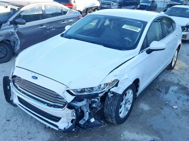 3FA6P0G74GR323380 - 2016 FORD FUSION S WHITE photo 2