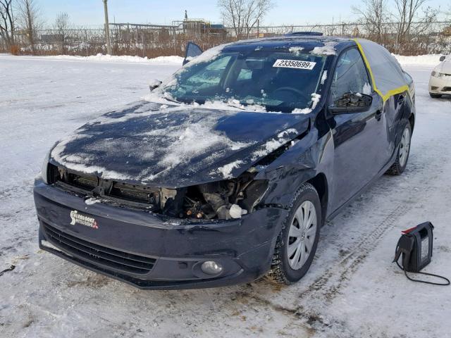 3VW1K7AJ8CM356600 - 2012 VOLKSWAGEN JETTA BASE BLACK photo 2