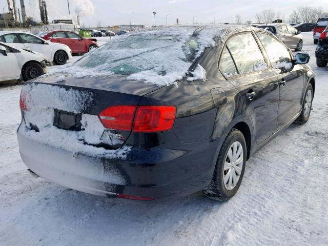 3VW1K7AJ8CM356600 - 2012 VOLKSWAGEN JETTA BASE BLACK photo 4