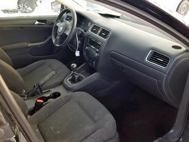 3VW1K7AJ8CM356600 - 2012 VOLKSWAGEN JETTA BASE BLACK photo 5