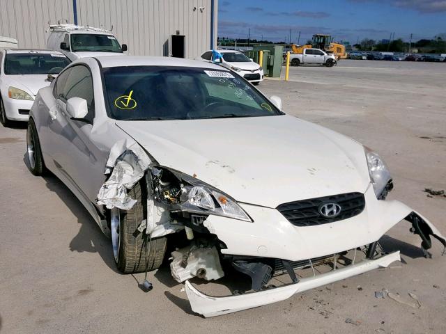 KMHHT6KD0AU042543 - 2010 HYUNDAI GENESIS CO WHITE photo 1