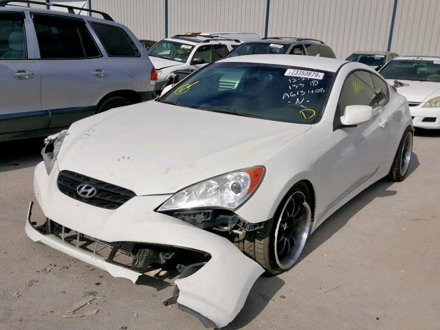 KMHHT6KD0AU042543 - 2010 HYUNDAI GENESIS CO WHITE photo 2