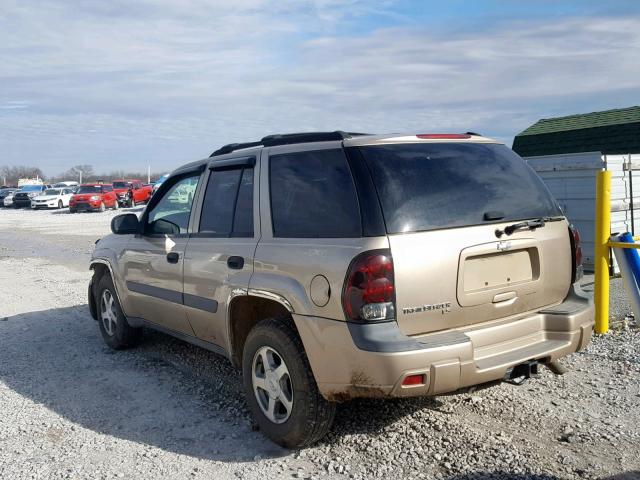 1GNDT13S352235376 - 2005 CHEVROLET TRAILBLAZE GOLD photo 3