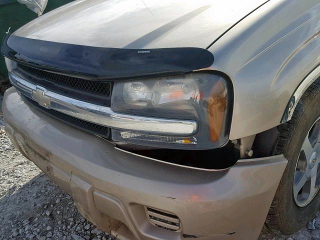 1GNDT13S352235376 - 2005 CHEVROLET TRAILBLAZE GOLD photo 9