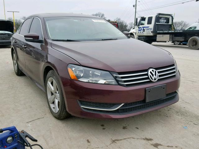 1VWBH7A3XDC054104 - 2013 VOLKSWAGEN PASSAT SE MAROON photo 1