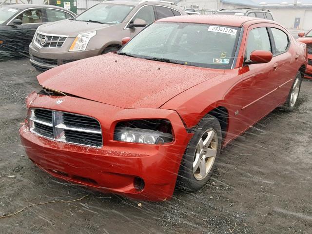 2B3CA3CV6AH108706 - 2010 DODGE CHARGER SX RED photo 2