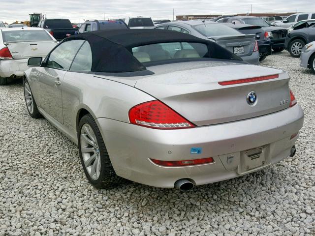 WBAEB53539C224425 - 2009 BMW 650 I SILVER photo 3