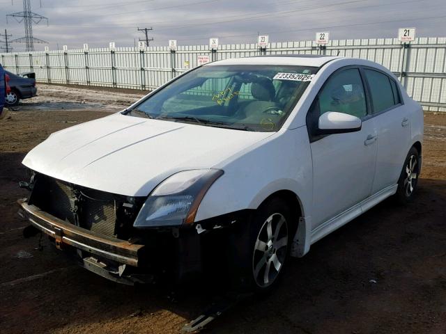 3N1AB6AP3CL630361 - 2012 NISSAN SENTRA 2.0 WHITE photo 2