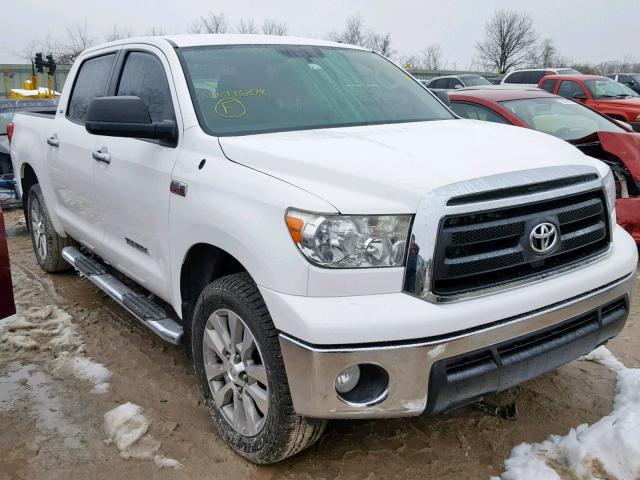 5TFEY5F13DX136874 - 2013 TOYOTA TUNDRA CRE WHITE photo 1